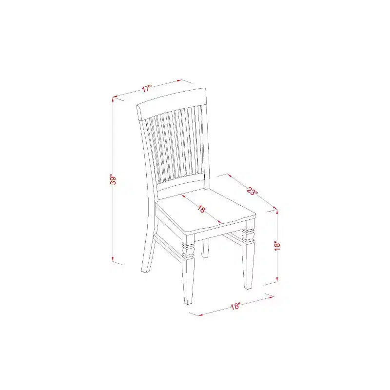 Set da pranzo in 3 pezzi con piano in legno massello finitura nera e ciliegio - 4 posti a sedere