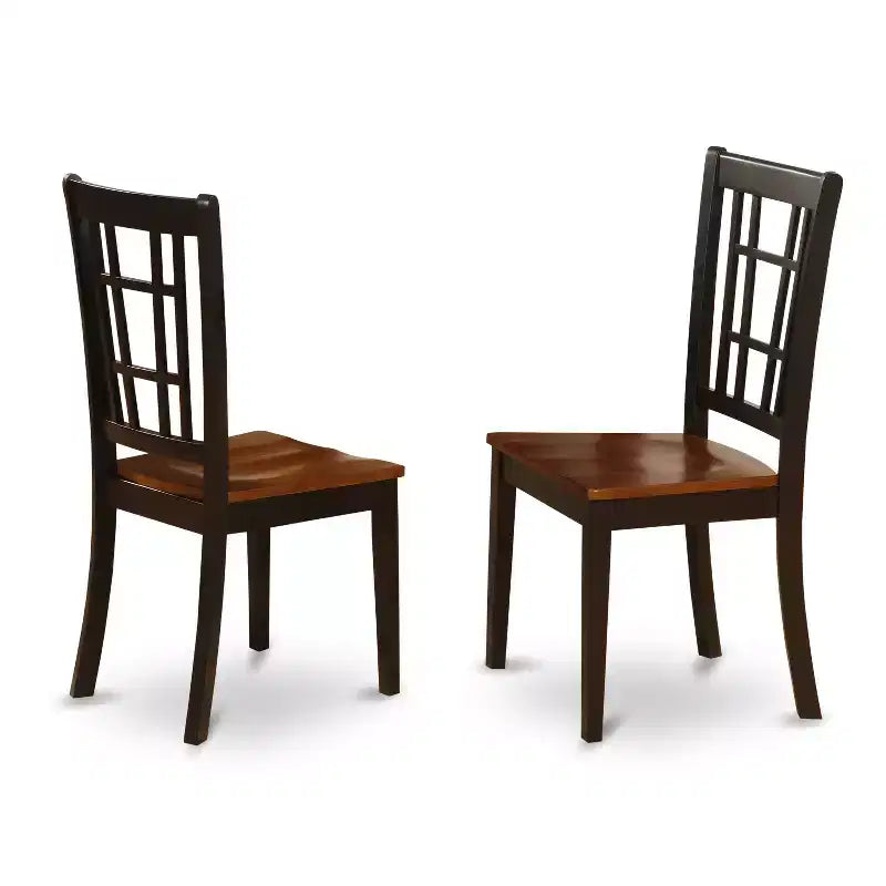 Elegante set da pranzo per 2 – Tavolo da cucina con sedie, legno massello asiatico, design con anta a ribalta, salvaspazio