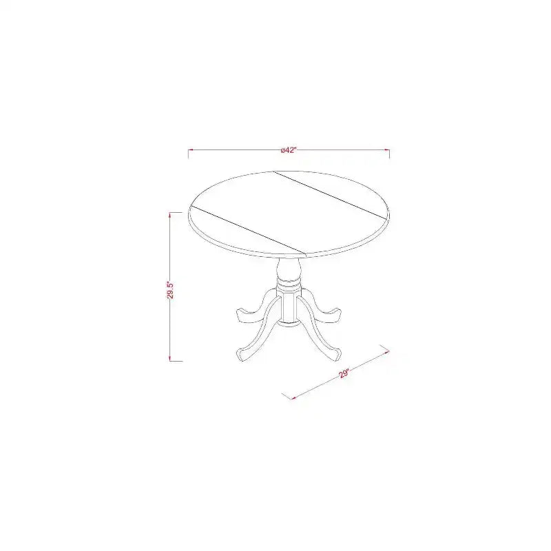 Set da pranzo 3 pezzi in legno massello con finitura nera e sedie rivestite - 4 posti