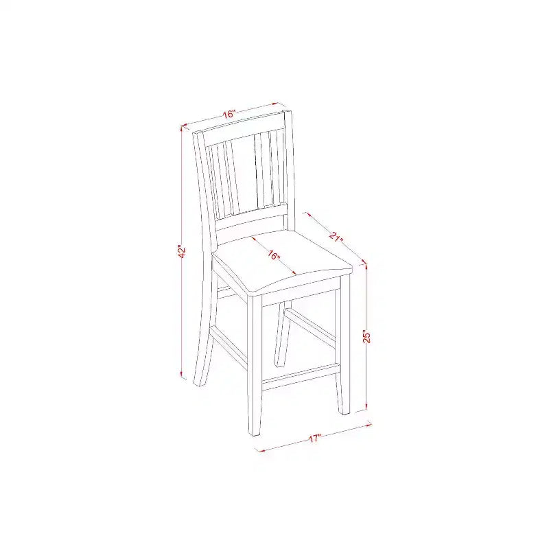 Set da pranzo ad altezza bancone - Tavolo e sedie a 5 pezzi - Set cucina moderno - Tavolo quadrato 36x36 pollici