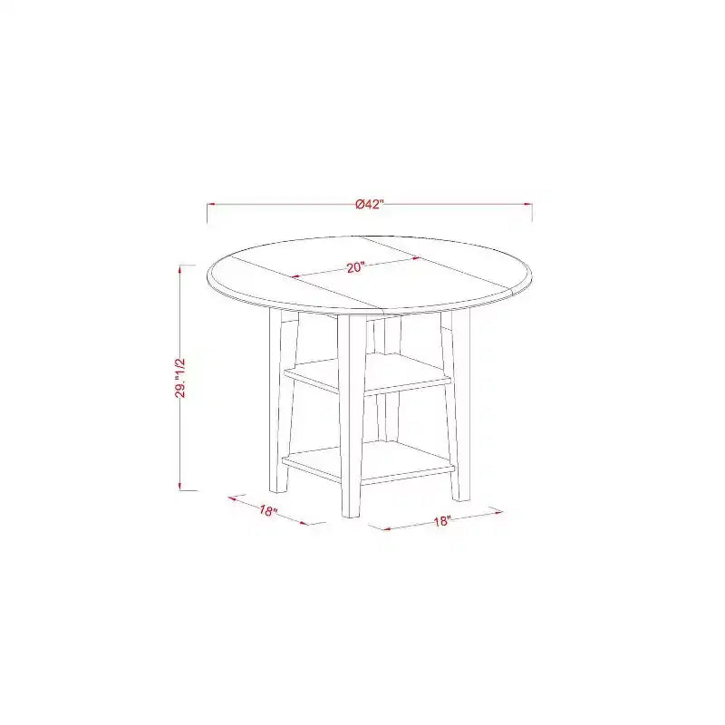 Set da pranzo vintage 3 pezzi - Tavolo rotondo e 2 sedie - Finitura nero ciliegia - Casa Cucina Sala da pranzo