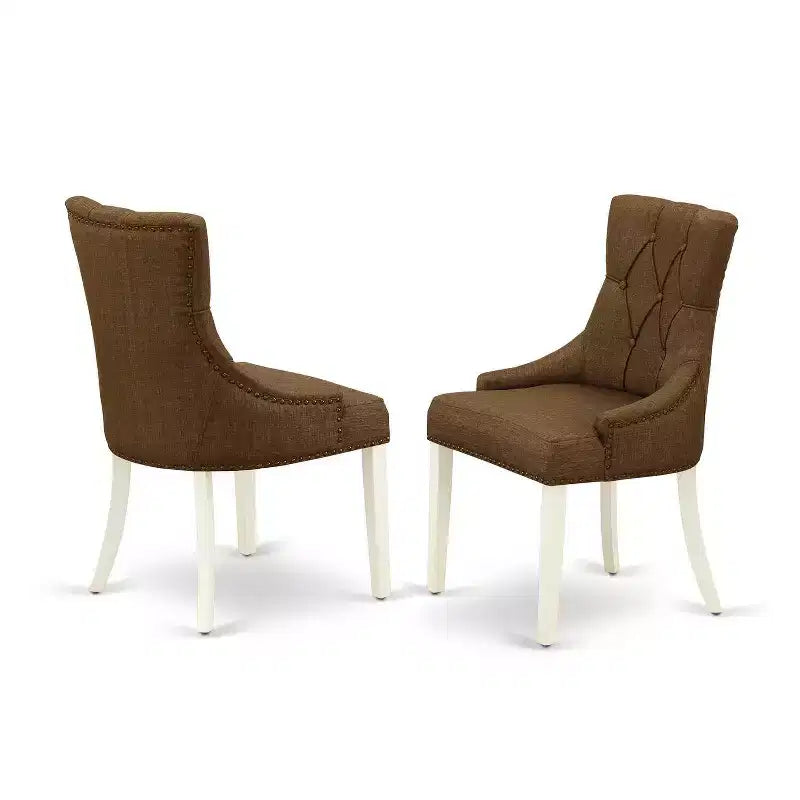 HomeStock Set Tavolo da Pranzo Ovale a 5 Pezzi con Top in Legno Massello Finitura Bianco Lino e 4 Sedie Parson con Prolunga a Farfalla