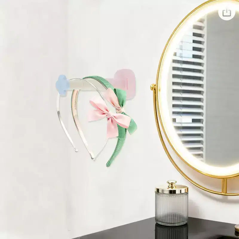 Unique Bargains Durevole Adesivo Organizzatore Porta Cerchietto a Fiori Telescopico a 3 Sezioni 1 Pezzo