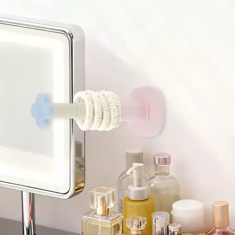 Unique Bargains Durevole Adesivo Organizzatore Porta Cerchietto a Fiori Telescopico a 3 Sezioni 1 Pezzo