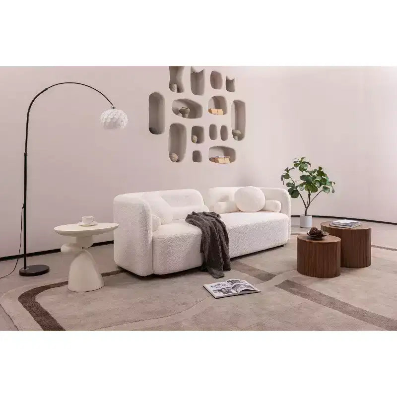 Tavolino Lucky Stone in fibra di vetro, minimalista, angolare, per caffè, decorativo, per soggiorno, camera da letto, camera degli ospiti