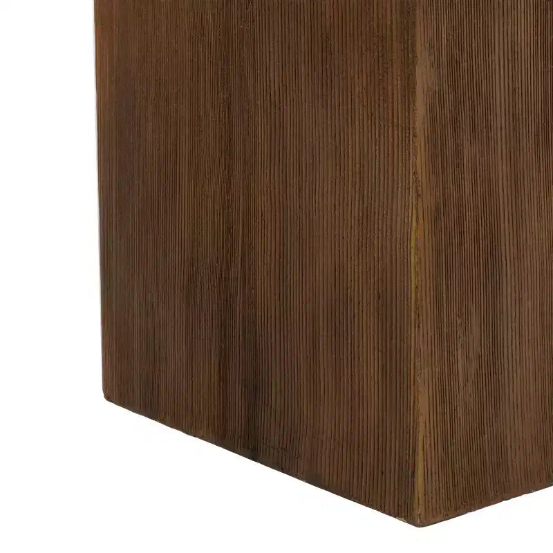 MAYEERTY Tavolino Quadrato da 1 Pezzo, Tavolino con Finitura in Finto Marmo e Legno per Soggiorno Interno Esterno, Patio, Camera da Letto
