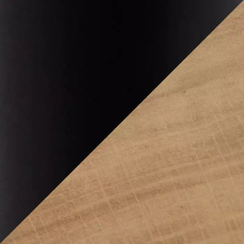 Scrivania per computer industriale in acciaio e legno con cassetto estraibile, nero/marrone, 43.5"