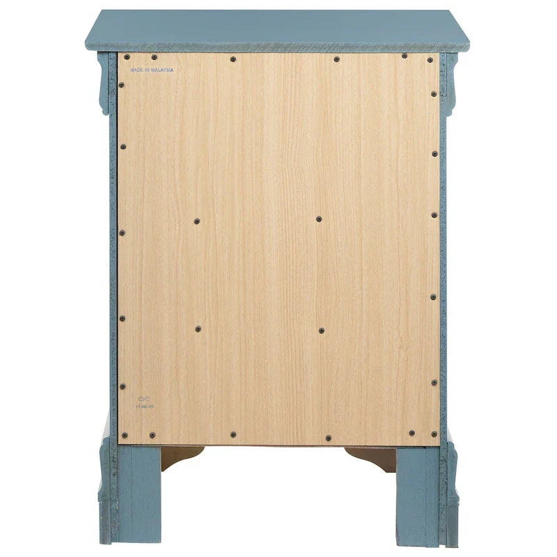 Comodino in legno a 3 cassetti
