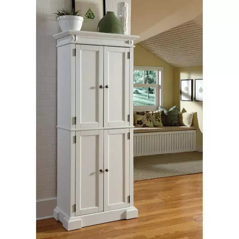 Dispensa da cucina Americana da 72", legno massello, 4 ante e 4 ripiani regolabili