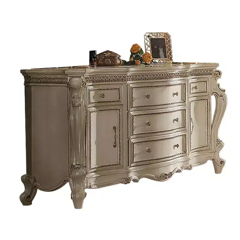 Cassettiera a 5 cassetti in impiallacciatura di legno, larghezza 162 cm, per camera da letto, montaggio da adulto richiesto