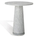Tavolino d'appoggio rotondo alto in marmo Ghicu di SAFAVIEH Couture - 55,8 cm L x 53,3 cm P x 61 cm A - 53,3x53,3x61 cm