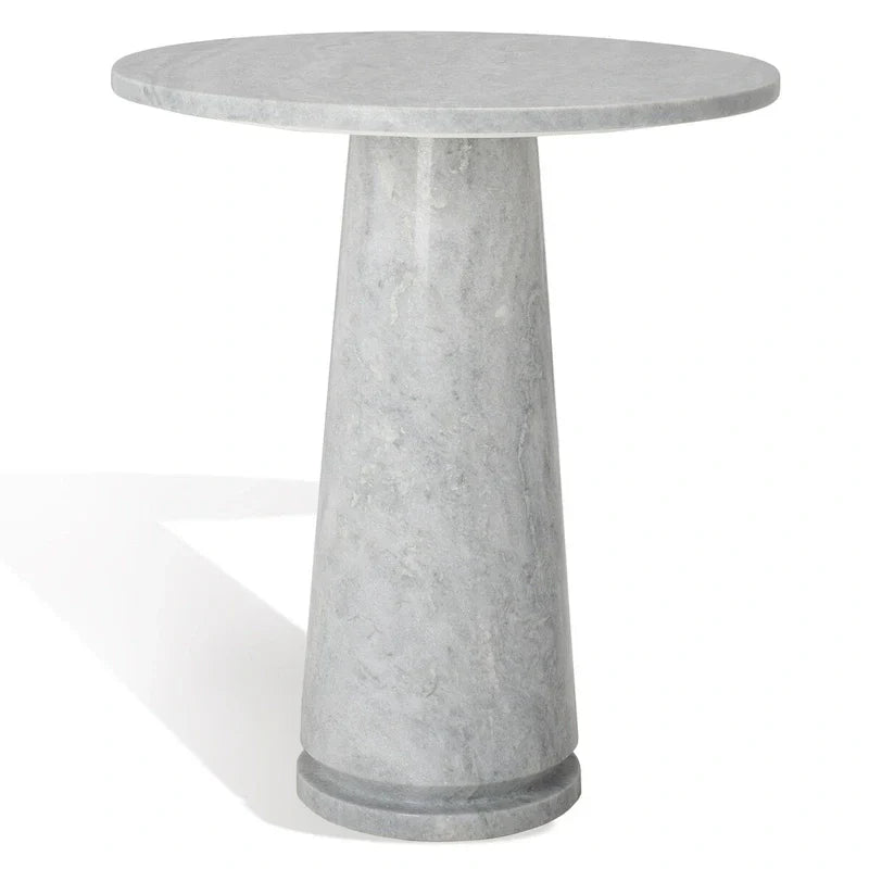 Tavolino d'appoggio rotondo alto in marmo Ghicu di SAFAVIEH Couture - 55,8 cm L x 53,3 cm P x 61 cm A - 53,3x53,3x61 cm