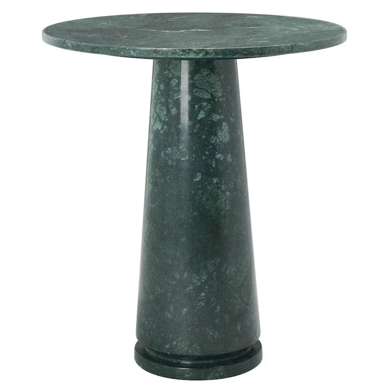 Tavolino d'appoggio rotondo alto in marmo Ghicu di SAFAVIEH Couture - 55,8 cm L x 53,3 cm P x 61 cm A - 53,3x53,3x61 cm